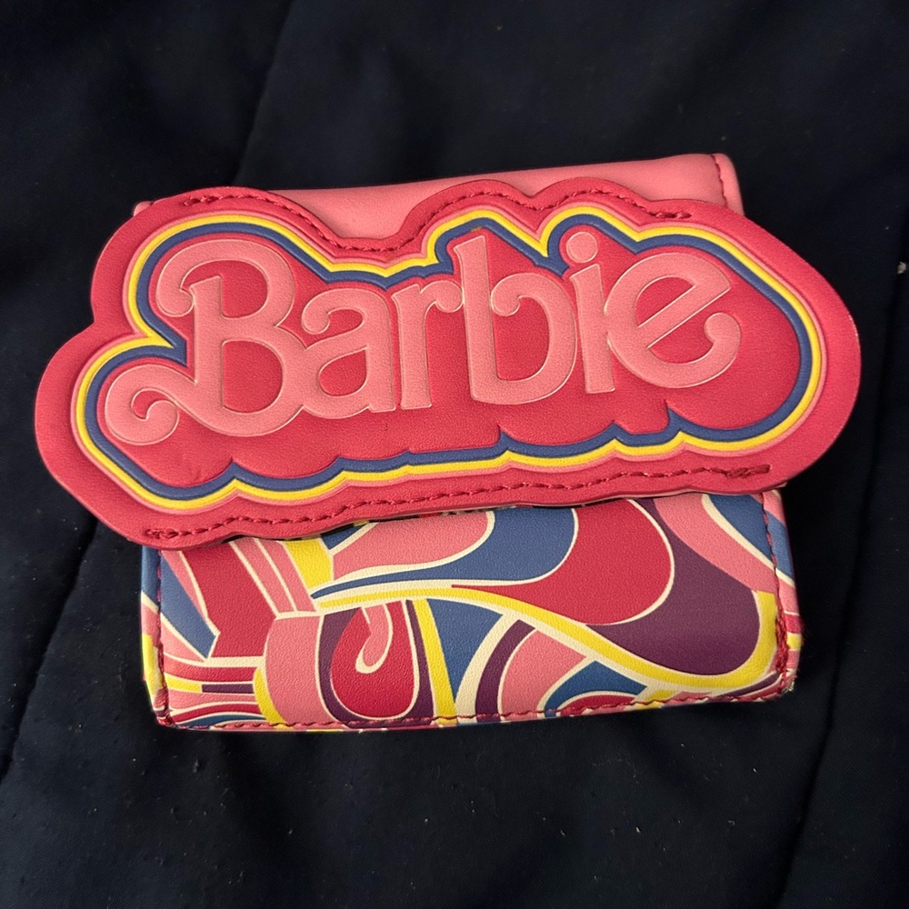 Loungefly Barbie Pink and Yellow Swirl Wallet